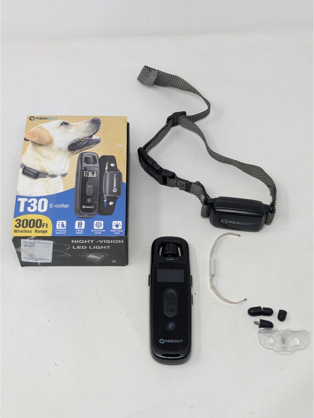 Abbidot Dog Training E-Collar T30 3300ft Control Range with Remote - Black